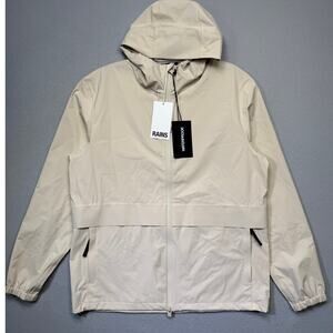 Rains Men's Suva Hardshell Waterproof Jacket - Dune Large $255